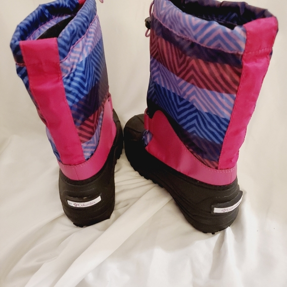 Columbia Youth Pink and Purple Powderbug Winter Boots - Picture 3 of 8